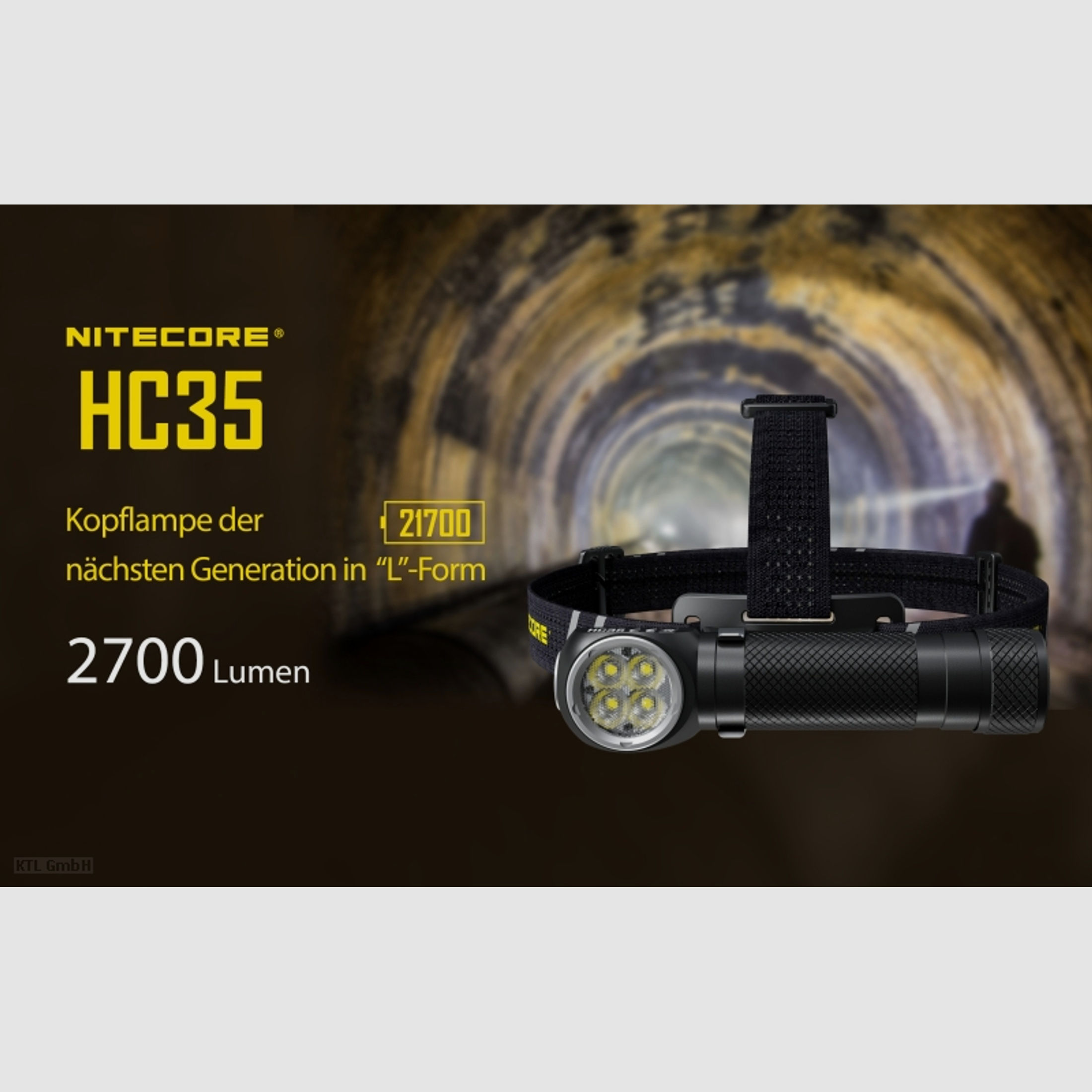 Nitecore HC35 Stirnlampe inklusive NL2140HP