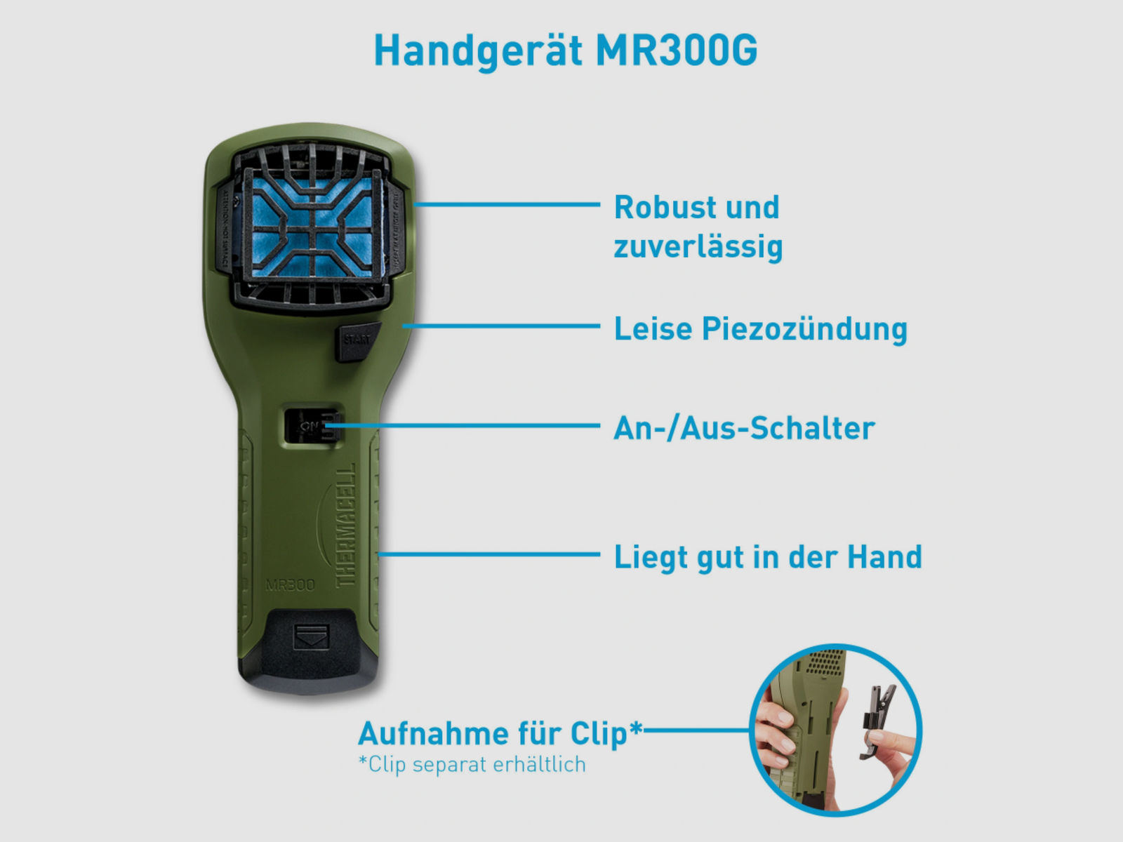 THERMACELL 2010172 Handgerät grün MR-300G Stechmückenschutz