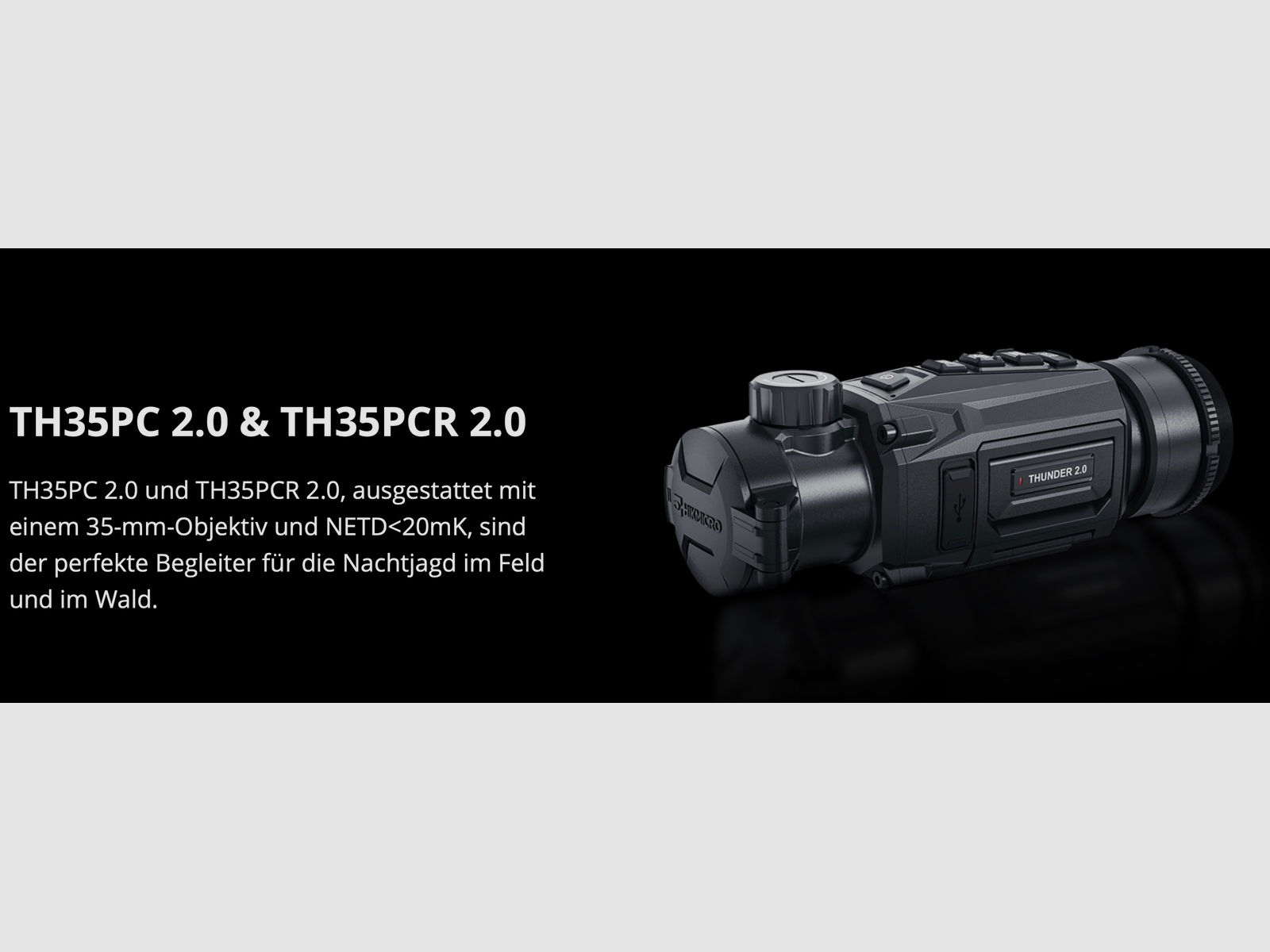 Hikmicro 50-2-083 Clip-On Thunder TE19C 2.0 Wärmebildvorsatzgerät 256x192 Pixel 12µm weniger als 35