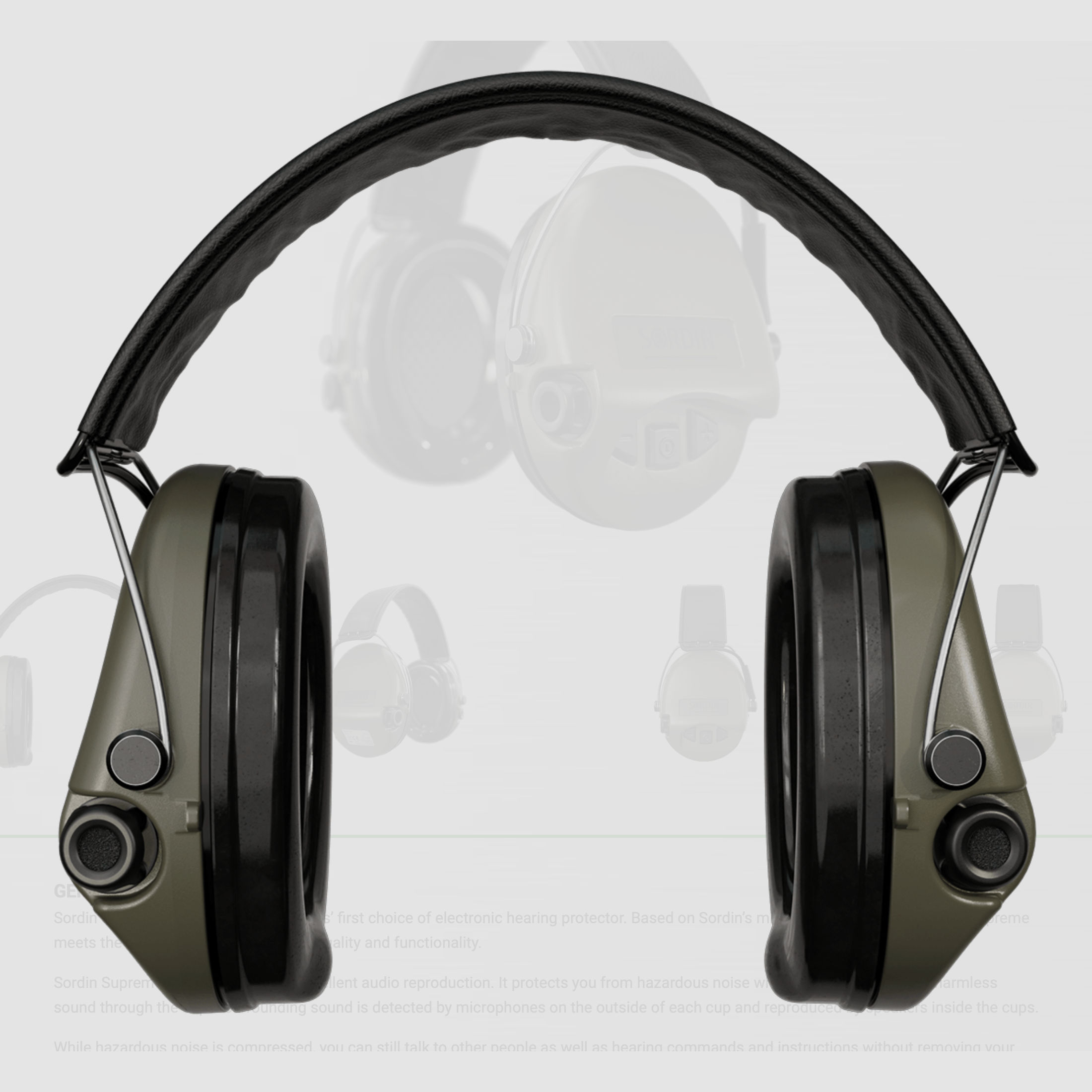 Sordin 75302-S Elektronischer Gehörschutz Supreme Pro Headband in Grün