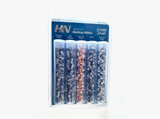 H&N 5 Röhrchen mit Testkugeln 5,5 mm Hunting Pellets Diabolos