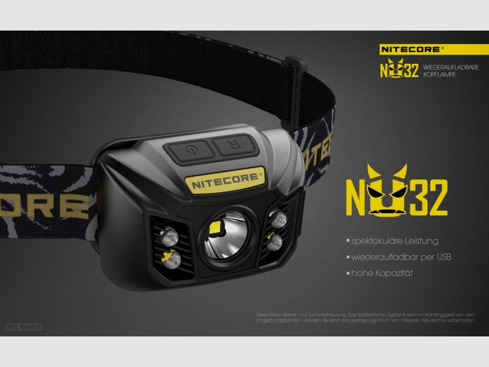 Nitecore NU32 Taschenlampe NU32 schwarz
