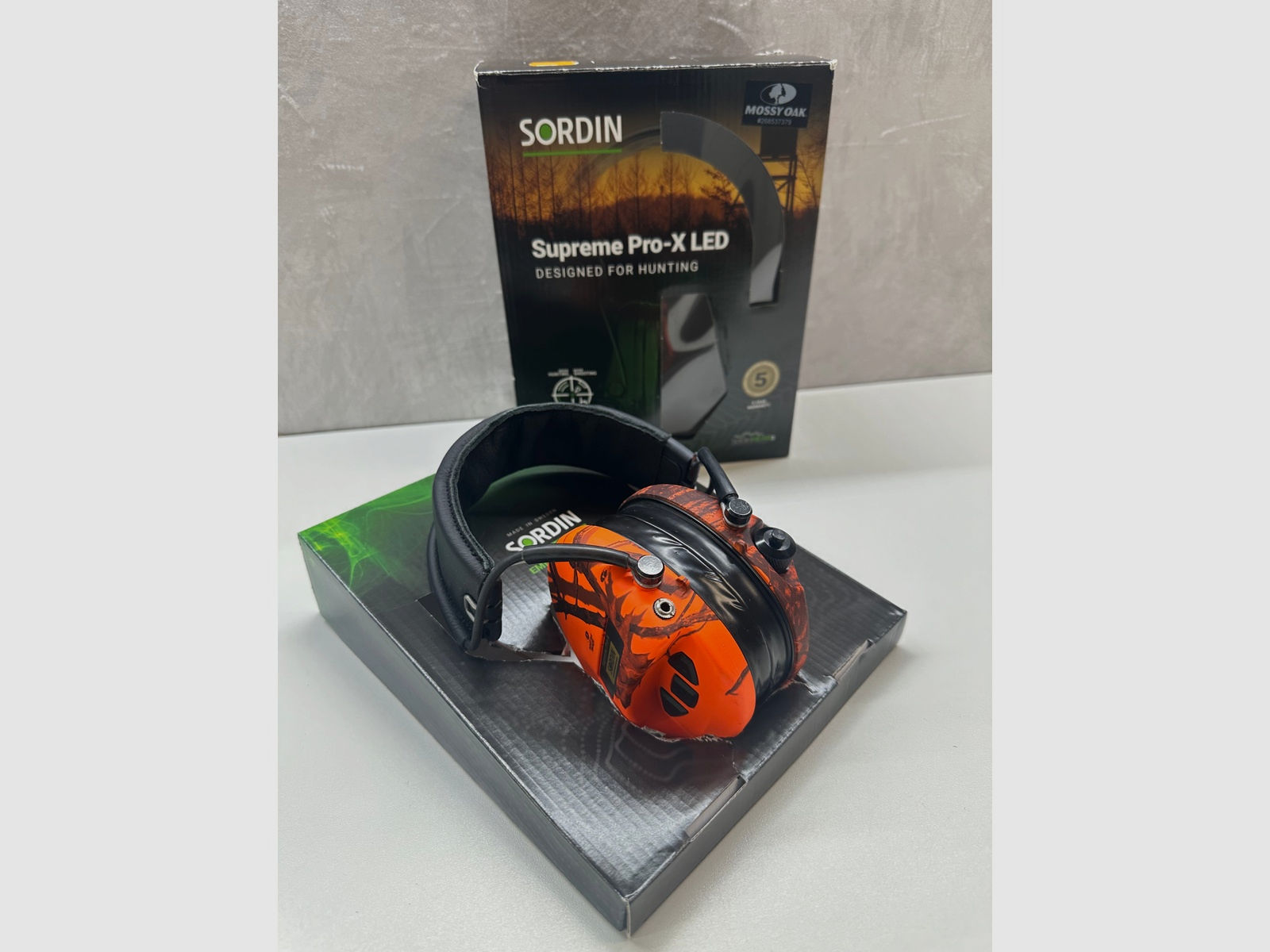 Aussteller Sordin 75302-X-09-S Elektronischer Gehörschutz Supreme Orange Pro X LED Headband