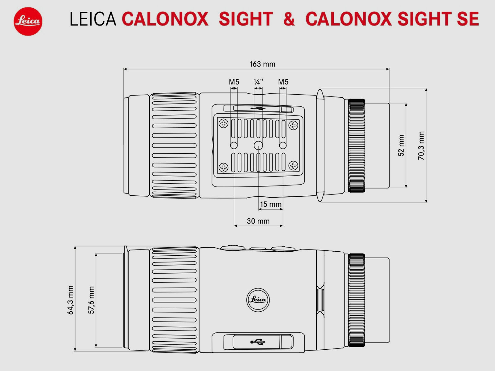 LEICA 50504 Calonox Sight SE Wärmebild - Vorsatzgerät Dual Use