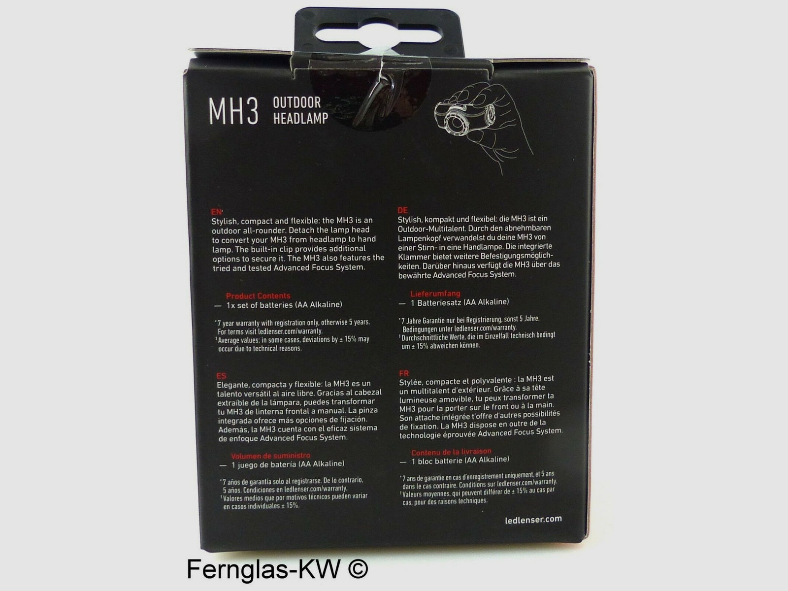 Ledlenser 501597 LED Kopflampe Stirnlampe MH3 Grau Schwarz Leuchtkraft 200 Lumen