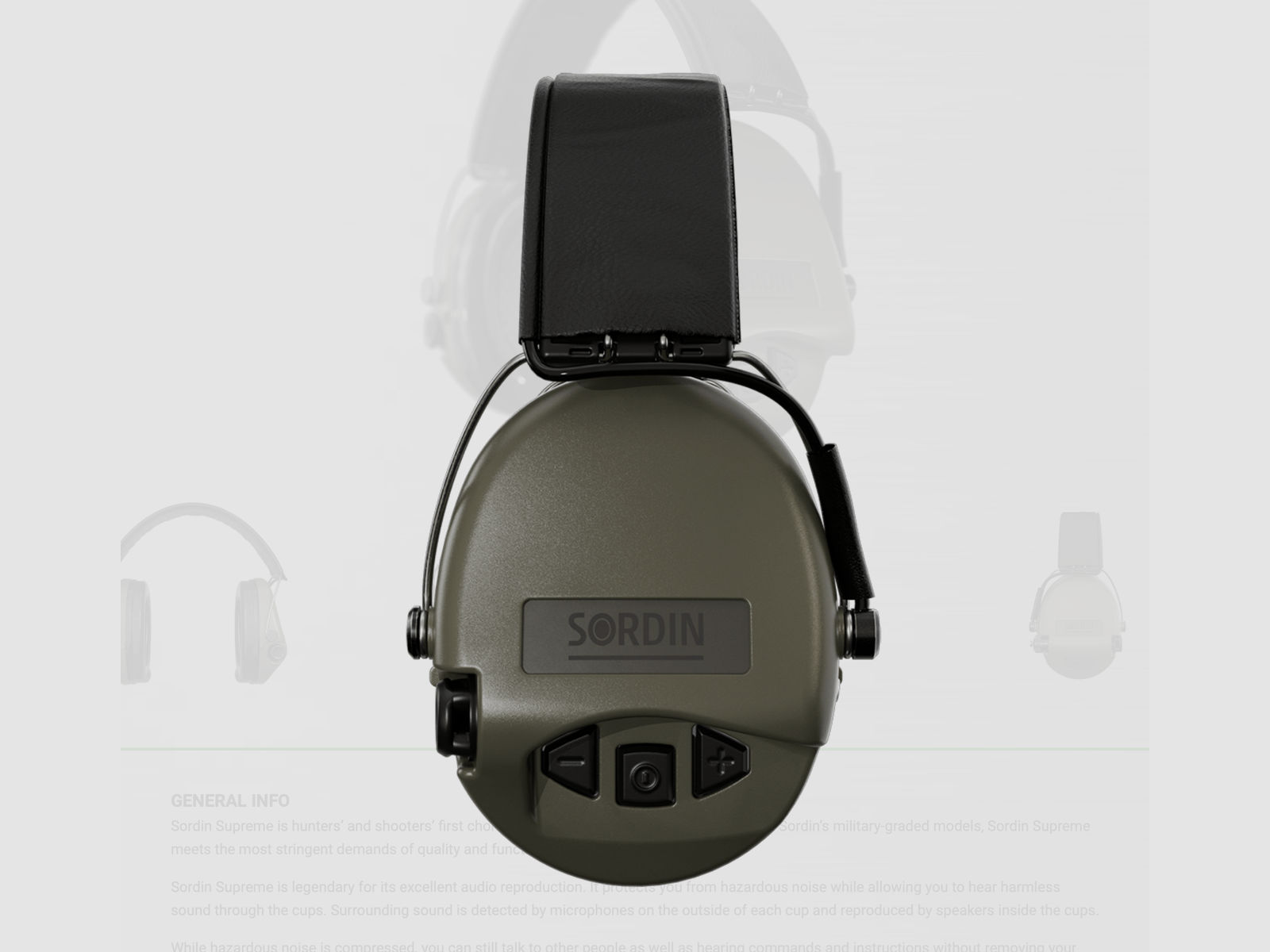 Sordin 75302-S Elektronischer Gehörschutz Supreme Pro Headband in Grün