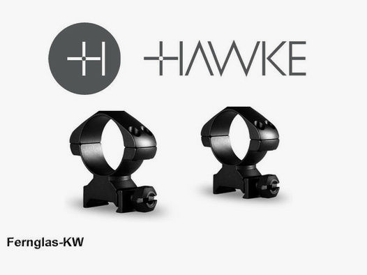 HAWKE 23007 30mm Präzision Stahl Ringmontagen Hoch für Weaver Picatinny Schiene