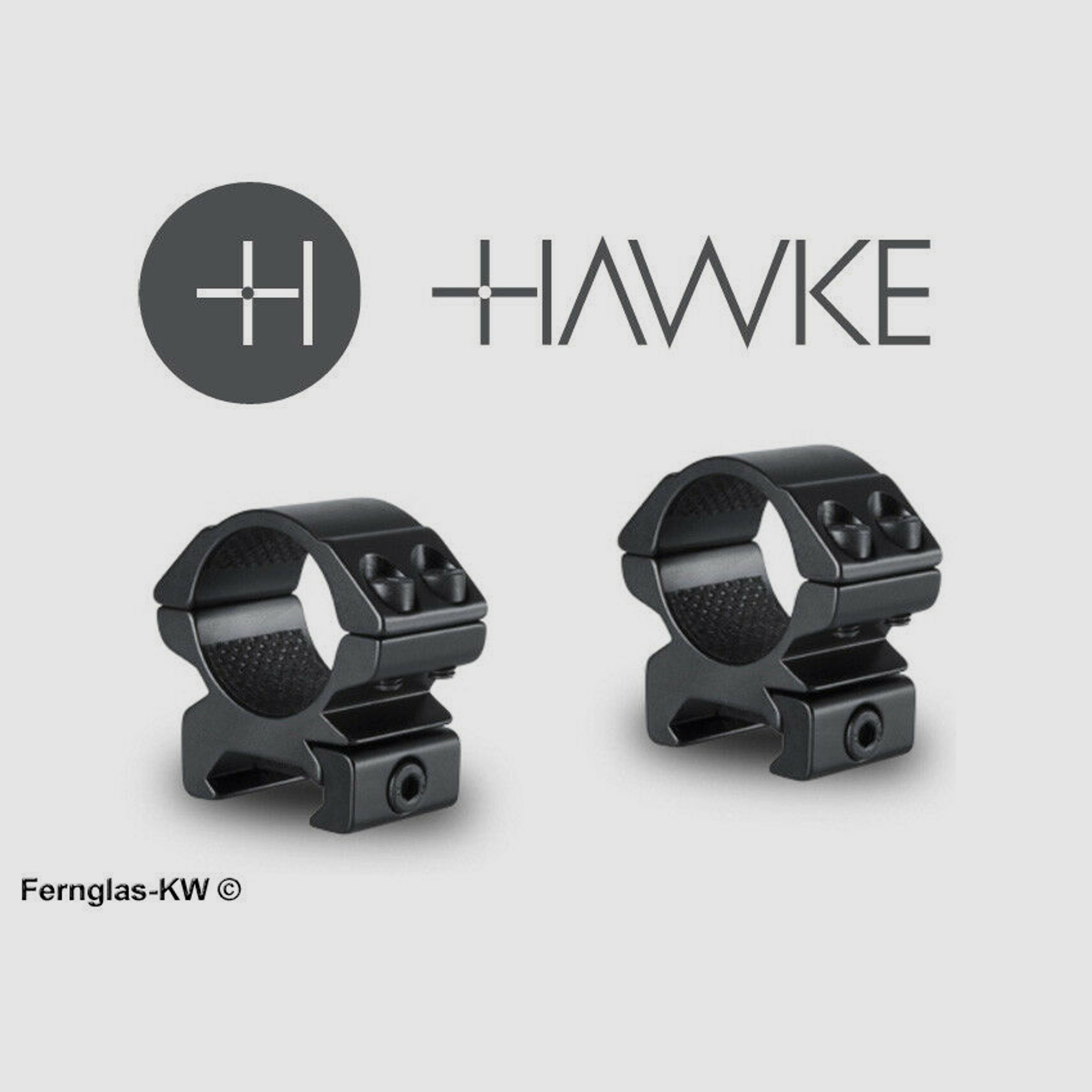 HAWKE 22112 25,4mm Ringmontage Niedrig für Weaver Schiene Zielfernrohr Halterung