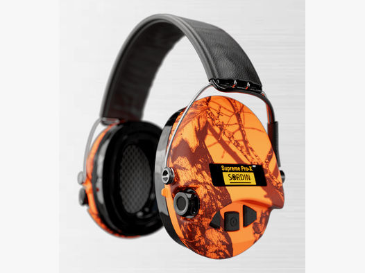 Aussteller Sordin 75302-X-09-S Elektronischer Gehörschutz Supreme Orange Pro X LED Headband V298