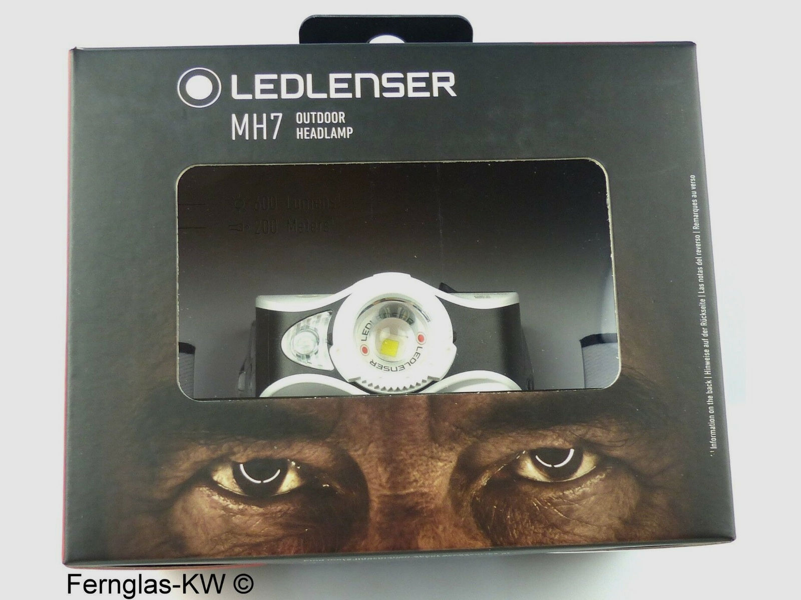 Ledlenser 500990 LED Kopflampe Stirnlampe MH7 Schwarz Weiß 600 Lumen mit Akku