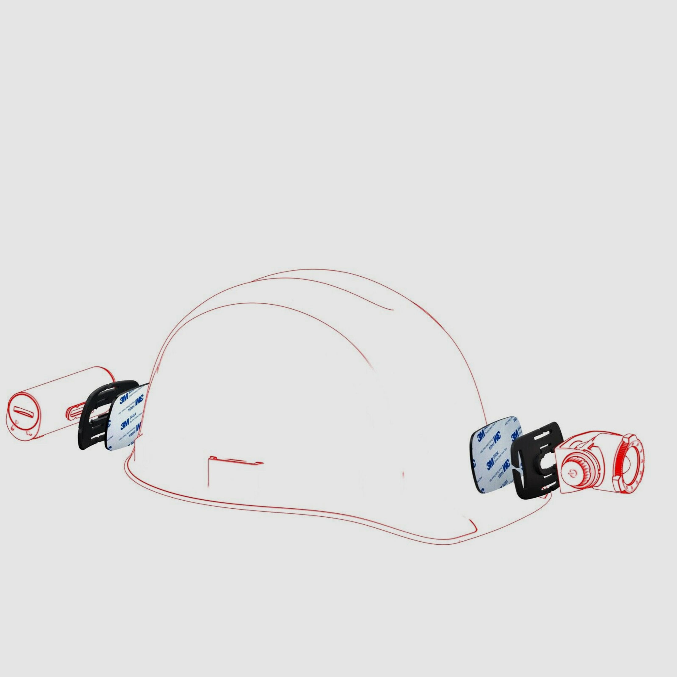Ledlenser 502314 Helmet Connecting Kit Type H Helm Befestigung