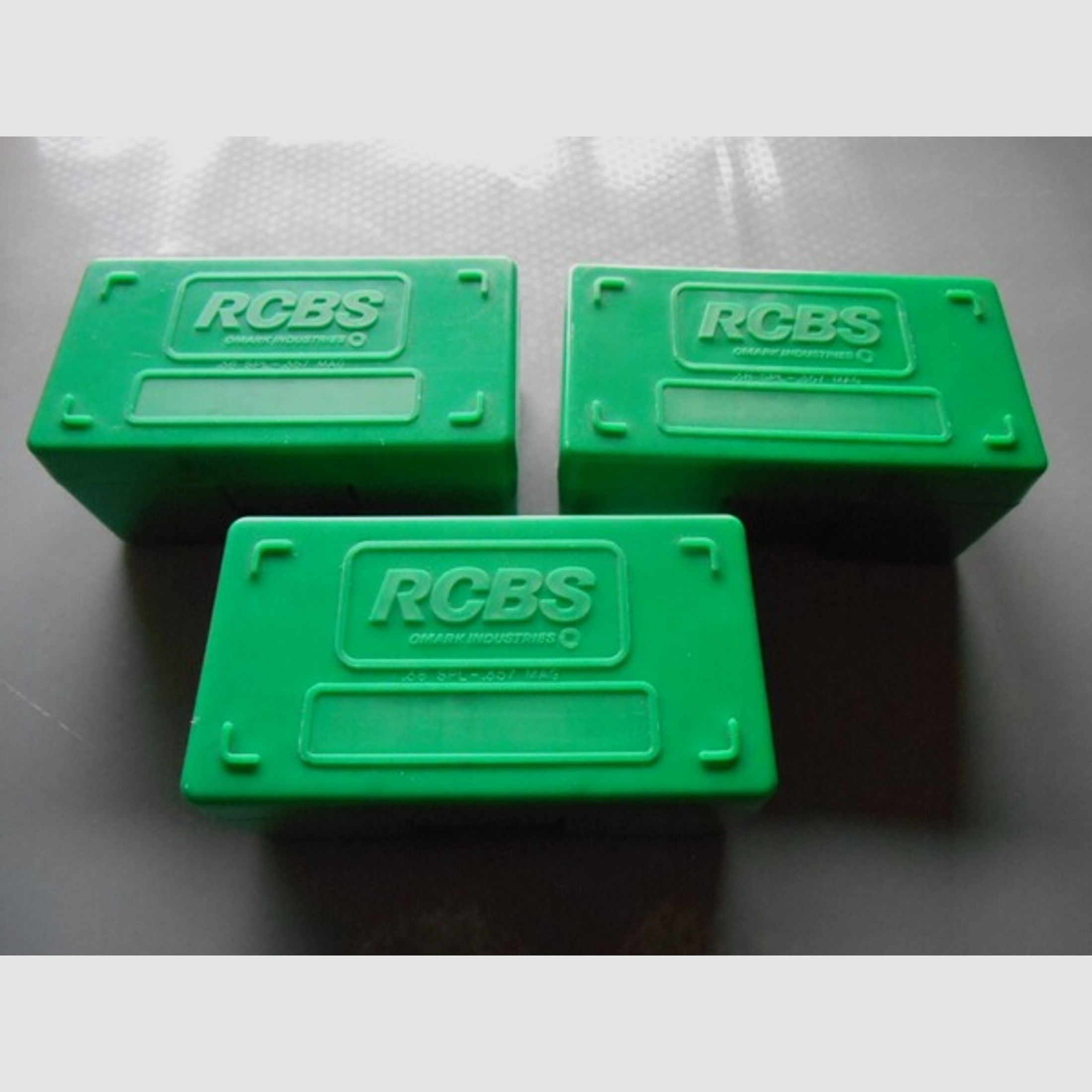 Drei RCBS Patronenboxen für .38- .357 Mag