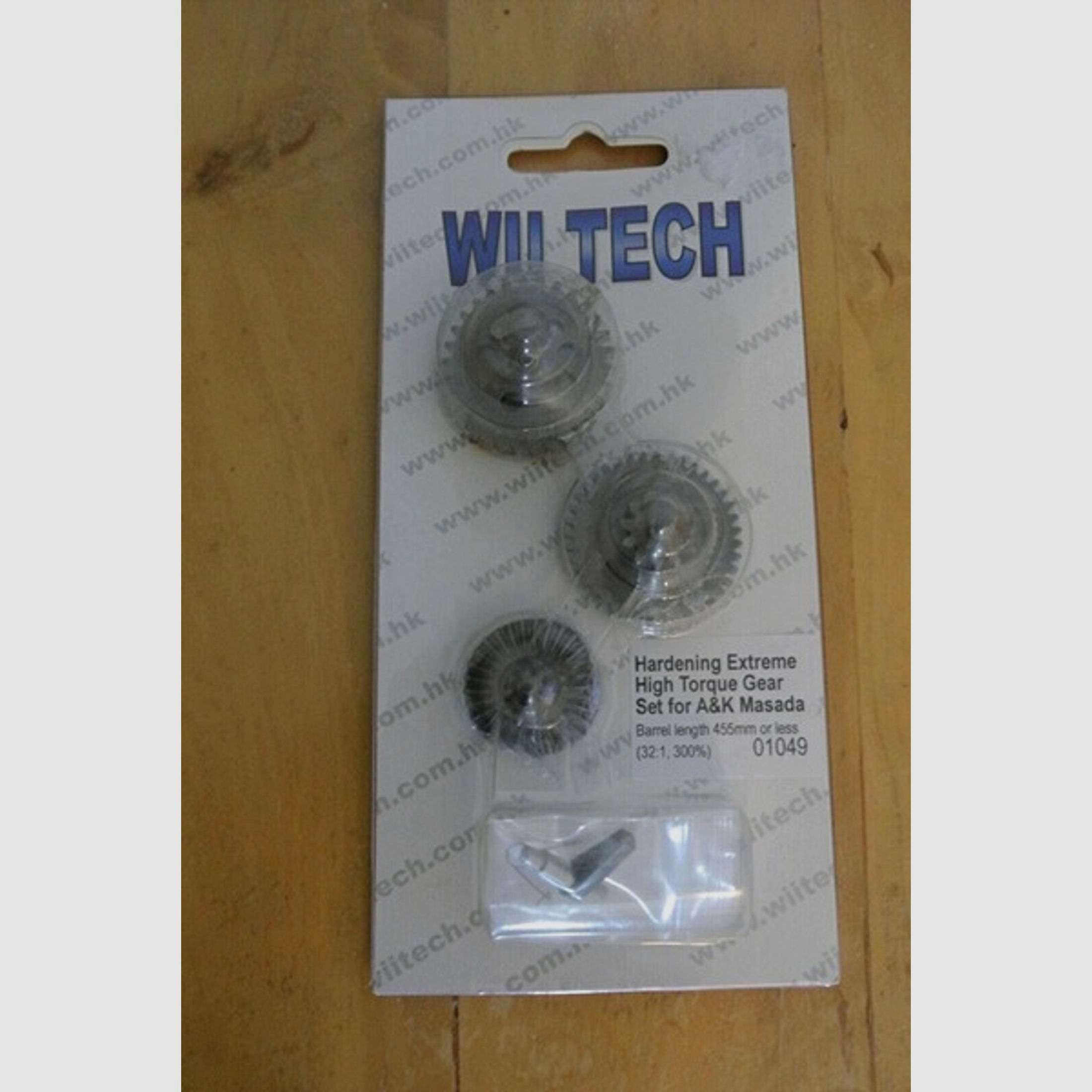 Wii Tech Hardening Extreme High Torque Gear Set for A&K Masada Airsoft Gearbox