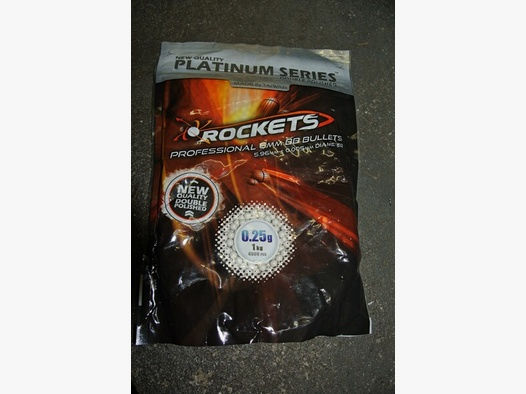 Rockets Platinum Series 0.25g BB pellets 4000 bb´s 6mm Airsoft Softair