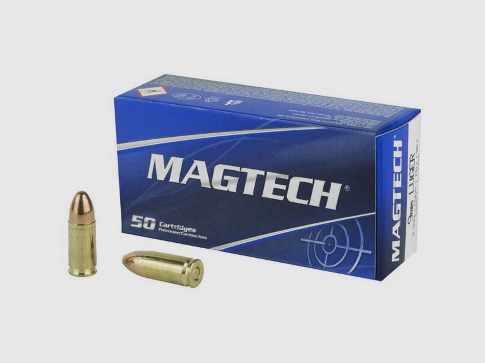 MAGTECH - 9 mm Luger - Vollmantel 8,0g / 124grs. - 500 Stück - NEU in OVP