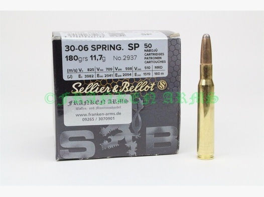 Sellier&Bellot .30-06 Spr. SP 180gr. 11,7g 50 Stück