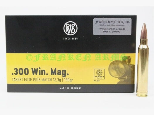 RWS Target Elite Plus .300 Win. Mag. 190gr. 12,3g 20 Stück