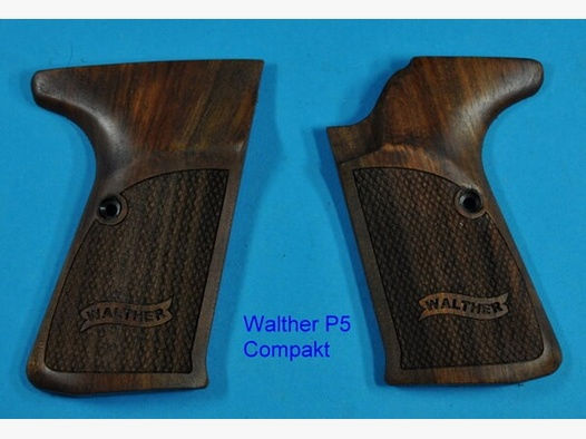 Nussbaum-Griffschalen für Pistole Walther P5 Compaket