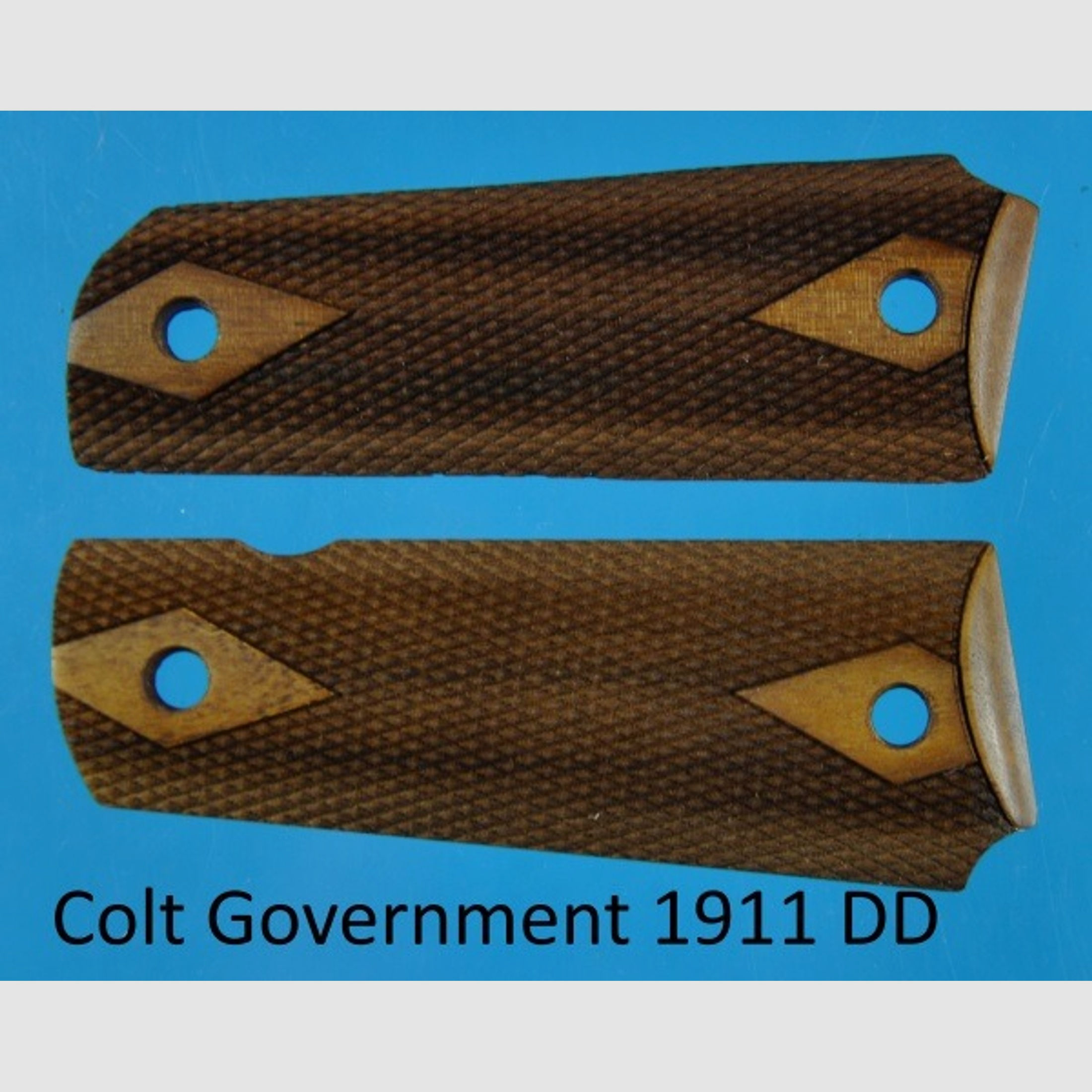 Nussbaum-Griffschalen für Pistole Colt 1911A1 Government klassische Form