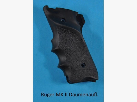HOGUE Gummigriff mit Fingerrillen für Pistole Ruger MK II mit Daumenauflage