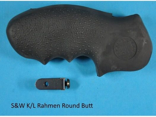HOGUE Gummigriff mit Fingerrillen für S&W Revolver mit K/L-Rahmen Round Butt (runder Rahmen)