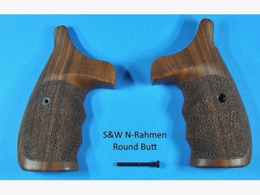 Nussbaum-Griff für S&W Revolver mit N-Rahmen Round Butt (runder Rahmen)