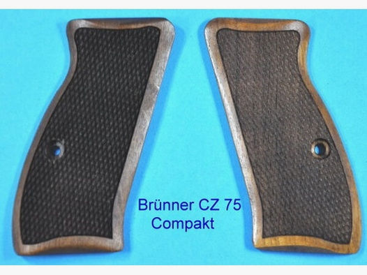 Nussbaum-Griffschalen für Bünner CZ75 Compakt mit Fischhaut