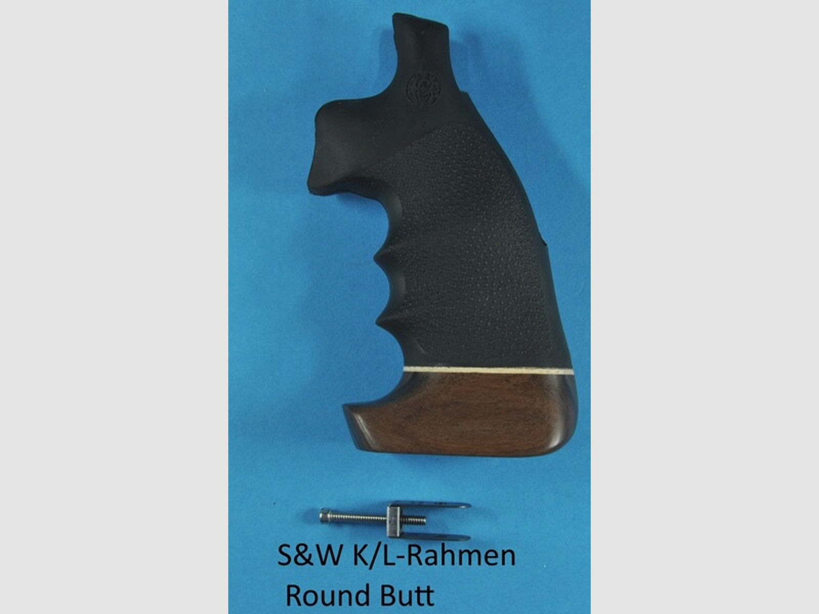 Gummigriff für S&W Revolver K/L Rahmen Round Butt (runder Rahmen) mit Griffverlängerung