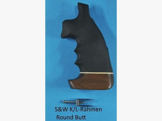 Gummigriff für S&W Revolver K/L Rahmen Round Butt (runder Rahmen) mit Griffverlängerung
