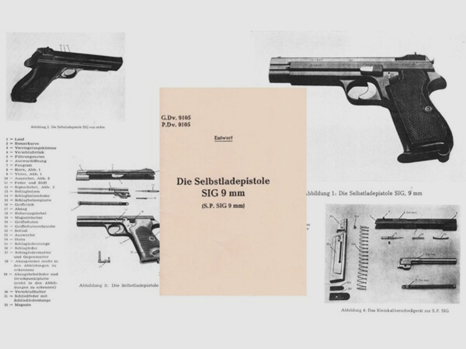 Nachdruck Polizei-Dienstvorschrift Pistole SIG P210