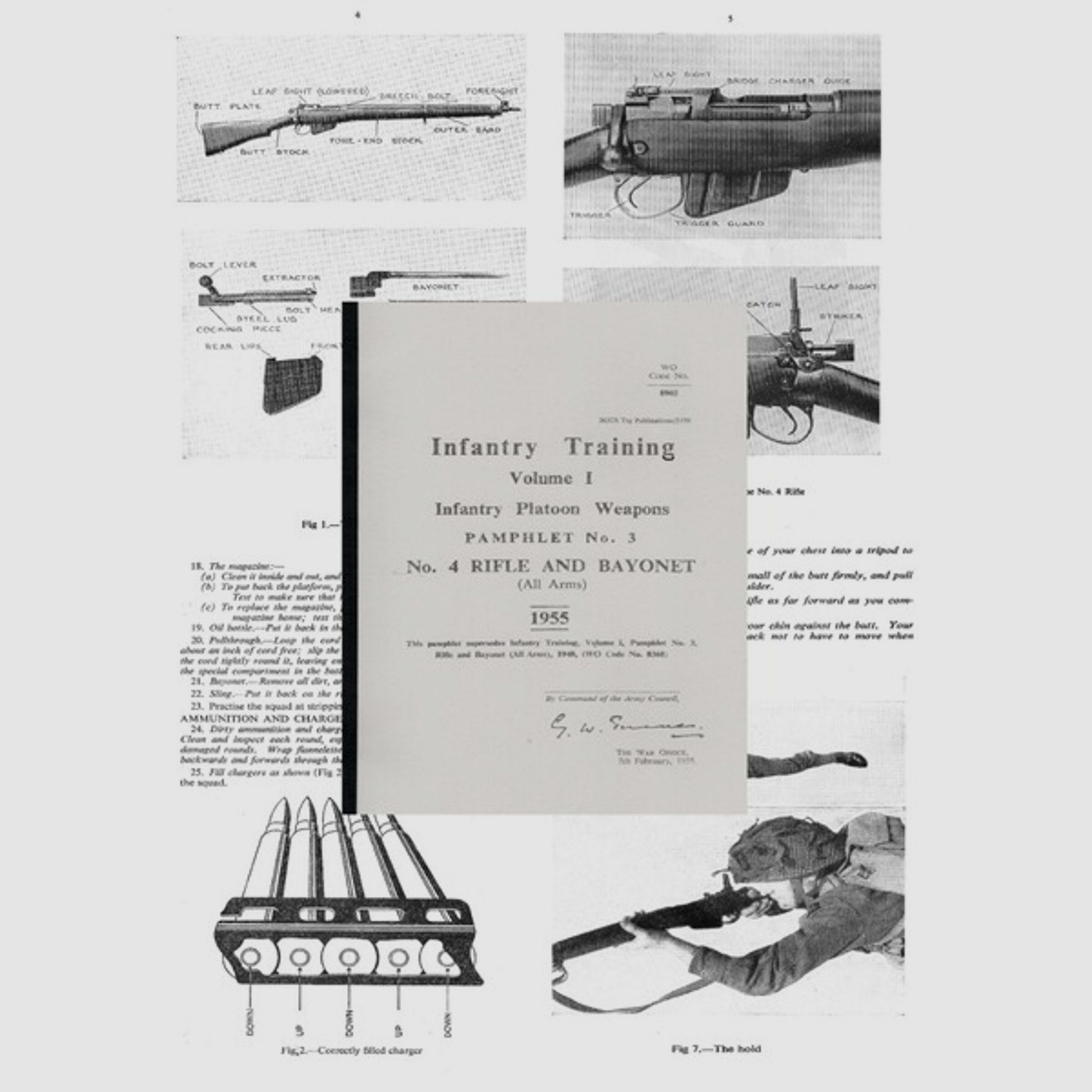 Nachdruck englische Ausbildungsvorschrift für den Enfield No. 4 Karabiner von 1955
