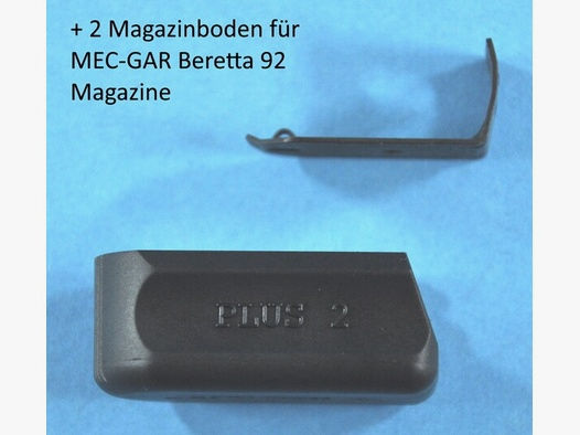 + 2 Magazinboden für MEC-GAR Beretta 92 Magazine
