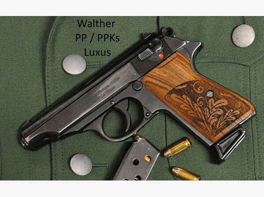Luxus-Nussbaumgriffschalen für Pistole Walther PP (nicht PPK)