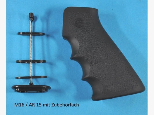 HOGUE Gummigriff mit Fingerrillen für AR-15 / M-16 / M-4 mit Zubehörfach