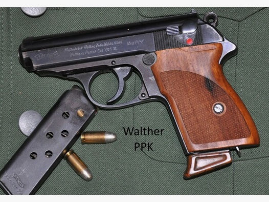 Nussbaum Griffschalen mit Fischhaut für Pistole Walther PPK (nicht PP)