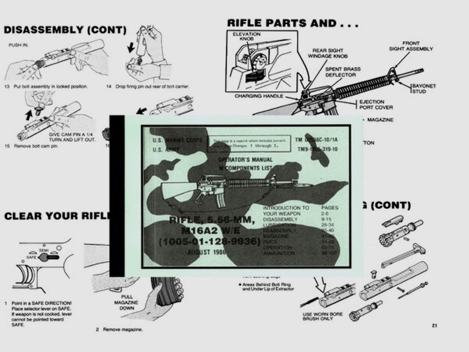 Nachdruck der US-Dienstvorschrift für das M16 A2 Sturmgewehr von 1986