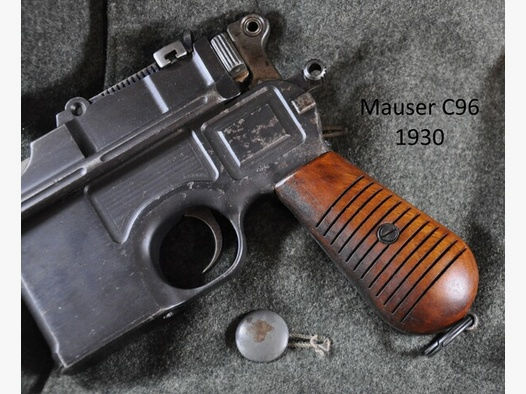 Nussbaum-Griffschalen für Pistole Mauser C96 1930