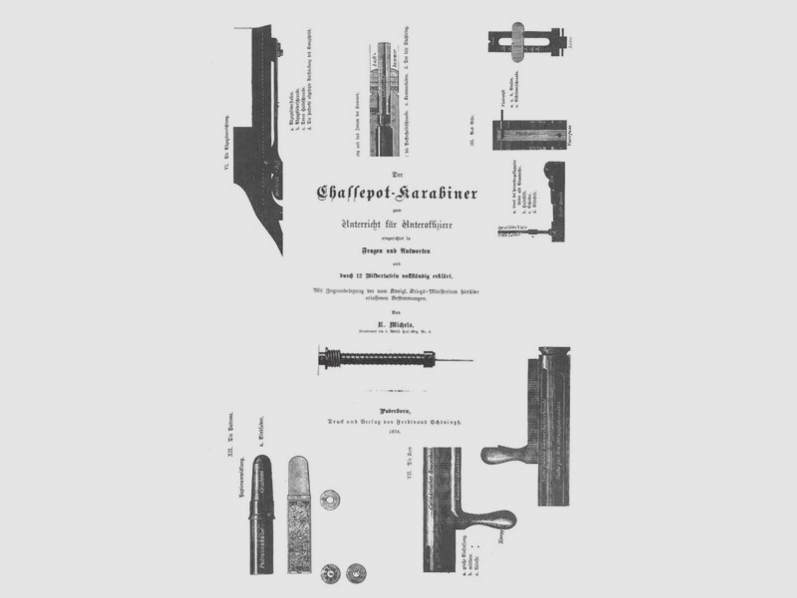 Nachdruck deutsche Dienstvorschrift für den Chassepot-Karabiner von 1874
