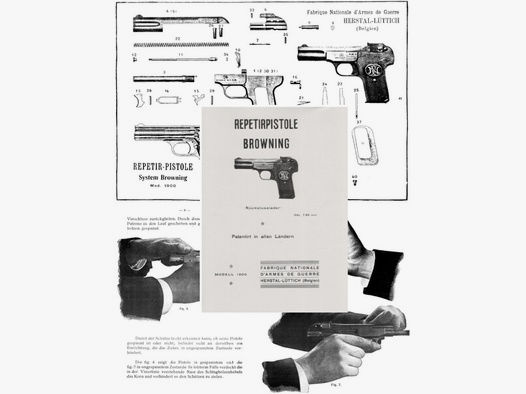 Nachdruck deutsche Bedienungsanleitung Pistole FN 1900 Cal .7,65