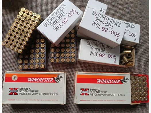 500 Stück 9x19 Luger Parabellum Hülsen von Winchester USA