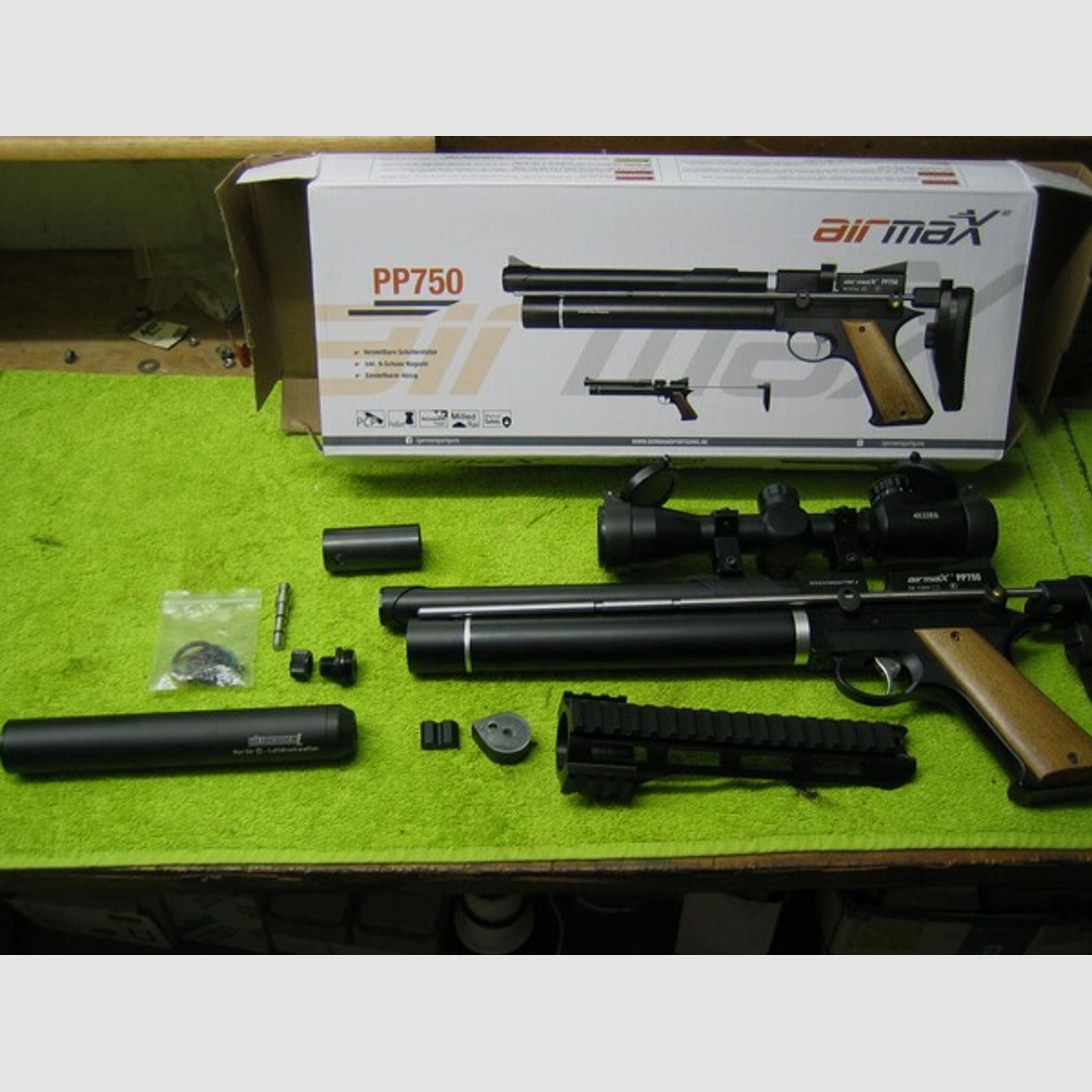 AirmaX  Luftpistole PP750 PCP neuwertig 4,5mm
