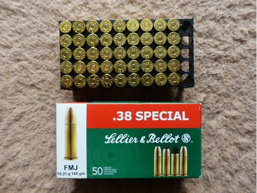 Sellier & Bellot S&amp;B Munition .38 Special FMJ 10,25g 158 grs 45 Stück