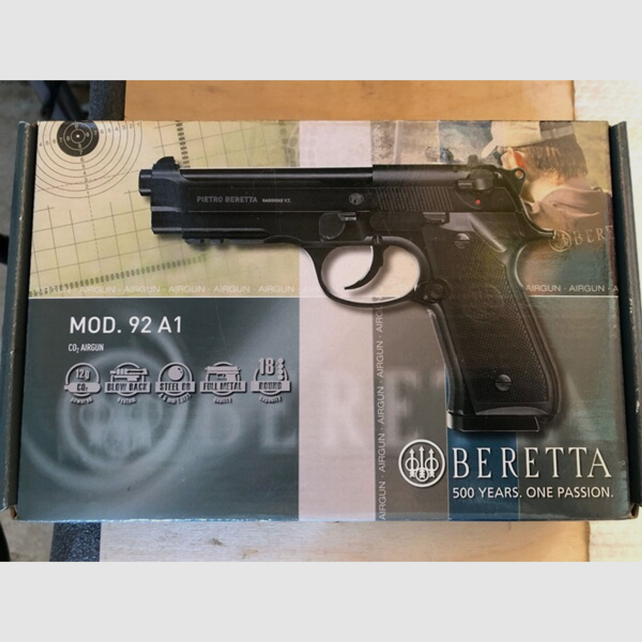 Co2 Beretta MOD.92 A1 Blowback Vollmetall Lagerware Umarex Pistole