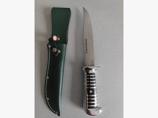 Original Bowie Messer + Klingenscheide aus Echt Leder