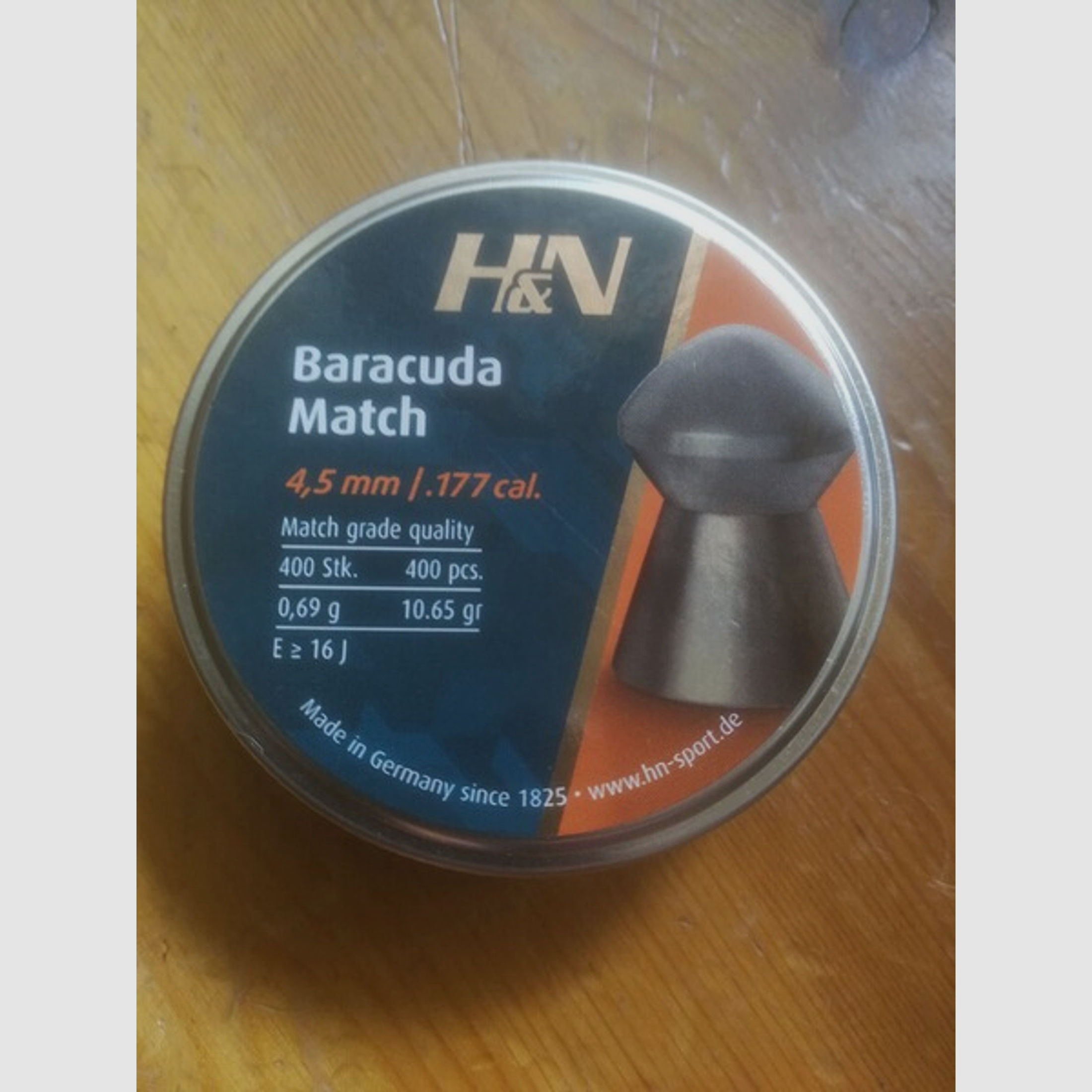 H&N Baracuda Match 4.52mm 10.65gr Diabolo