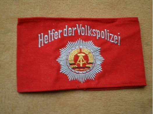 DDR Armbinde "Helfer der Volkspolizei"