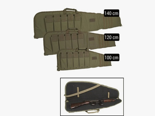 Gewehrtasche / Waffen Futteral Oliv 100cm - Rifle Case Gewehrfutteral abschließbar