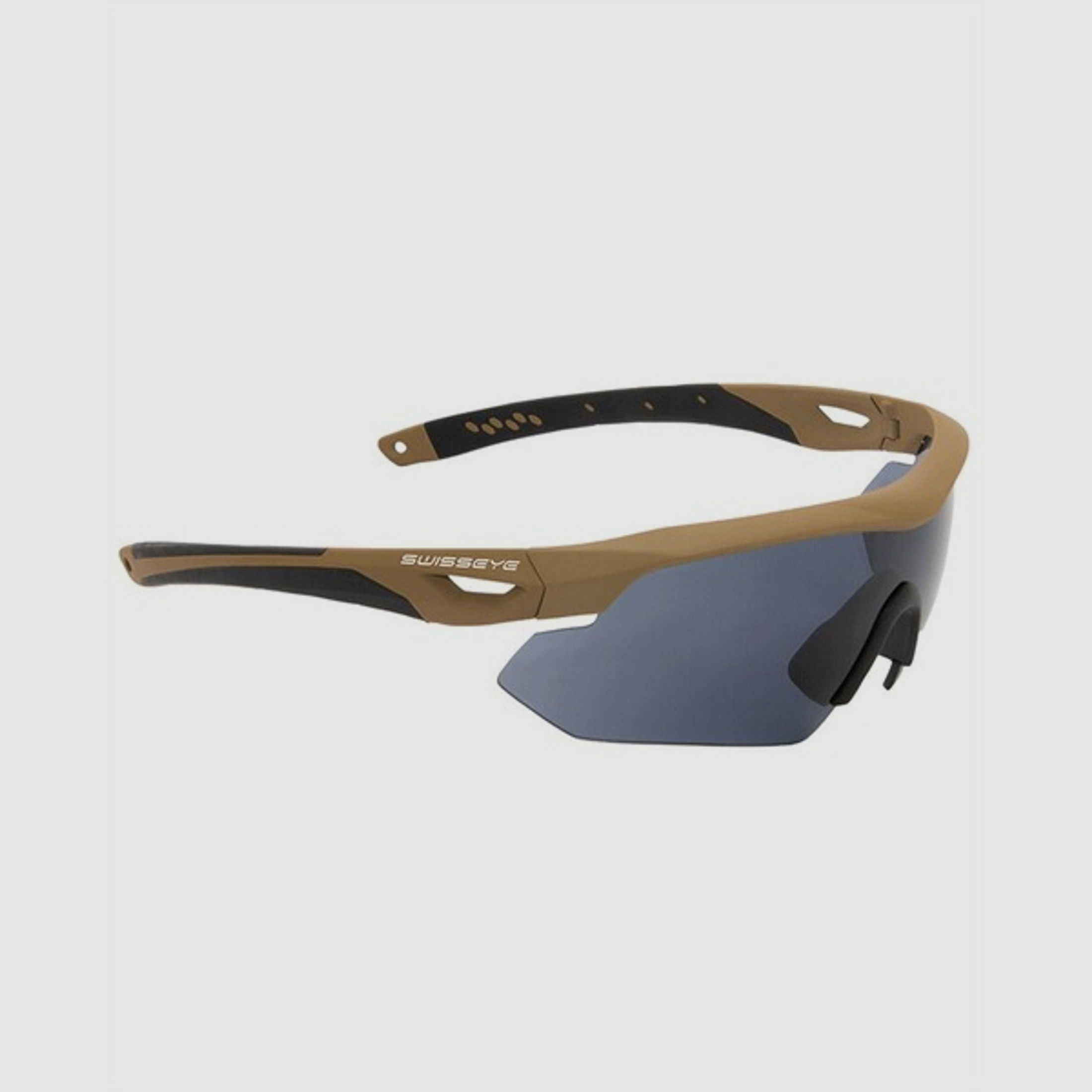 Schießbrille / Schutzbrille Swiss Eye® Nighthawk m. 3 Gläser - Coyote / Beige