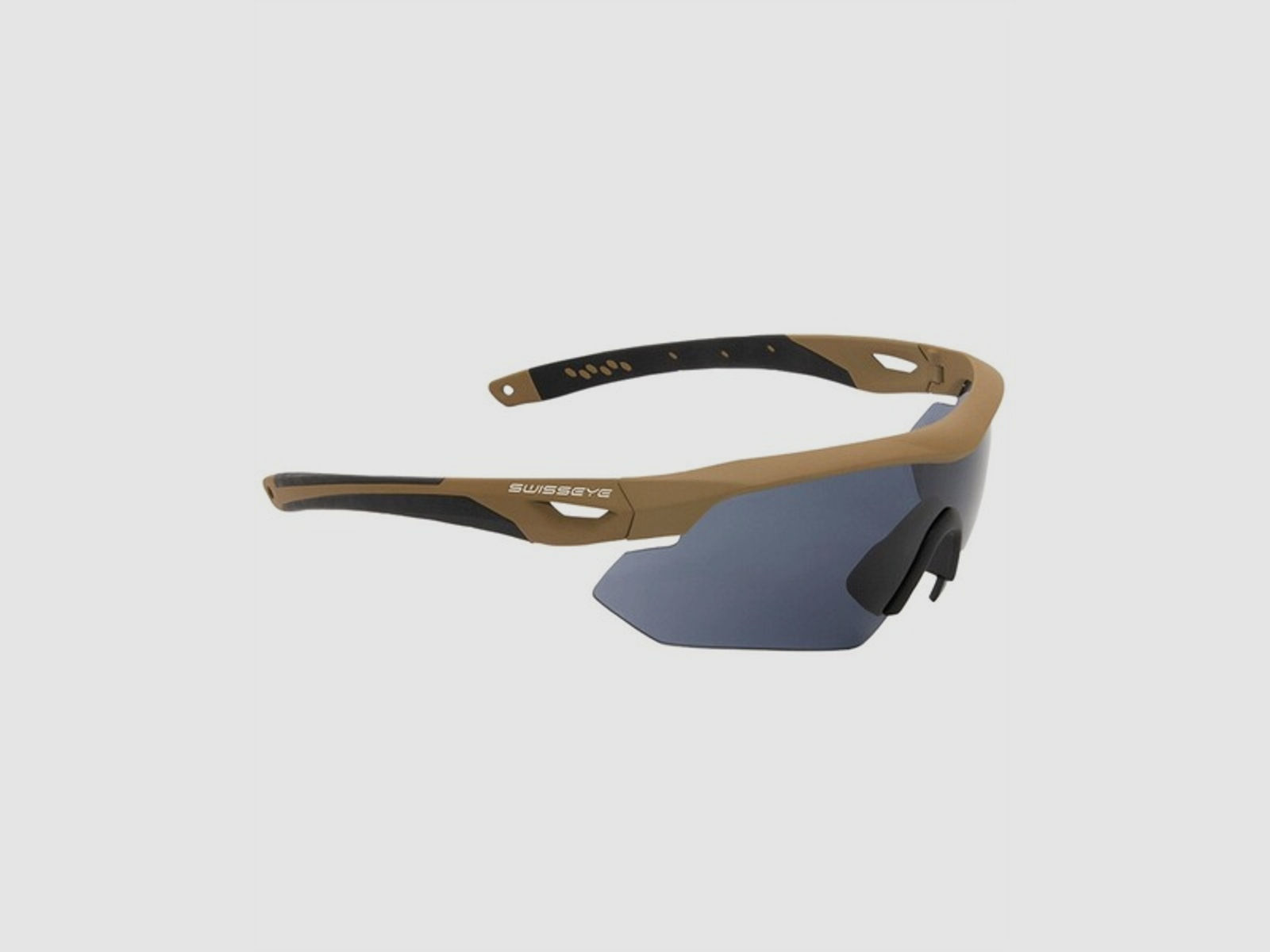 Schießbrille / Schutzbrille Swiss Eye® Nighthawk m. 3 Gläser - Coyote / Beige
