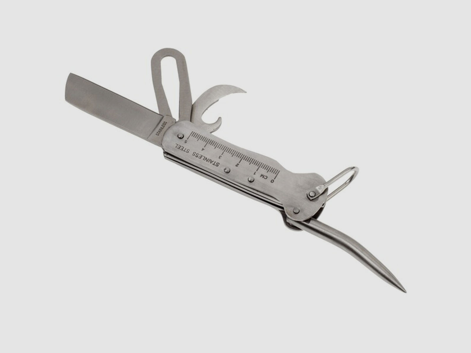 Seglermesser mit Marlspieker - Chrom - praktisches Tool nicht nur für Segler